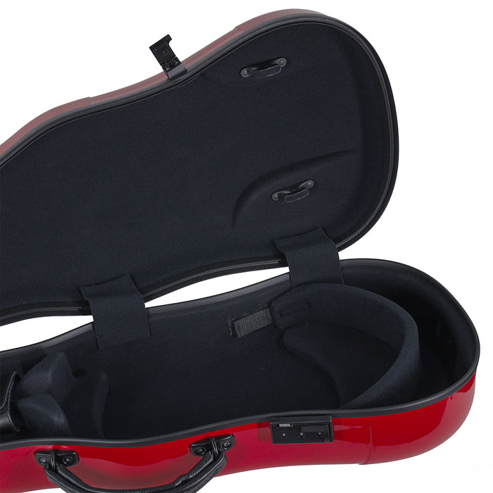 GEWA Air 2.0 Shaped Adjustable Viola Case with Subway Handle Red Gloss 13"-17"