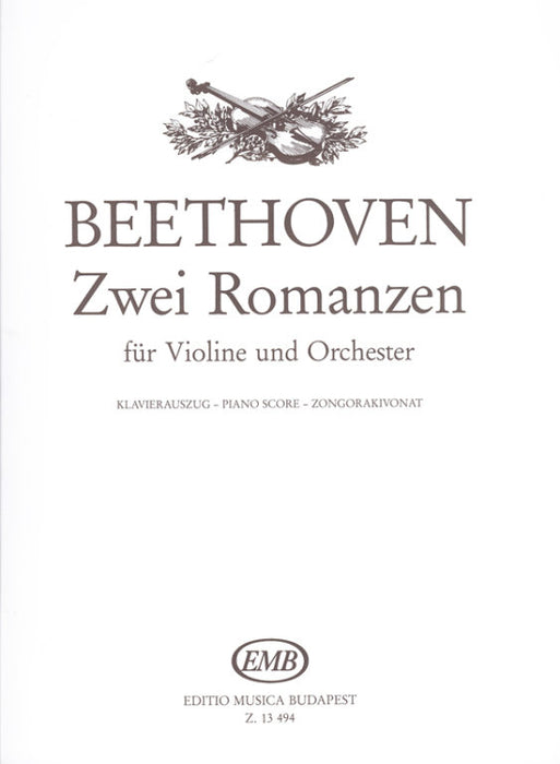 Beethoven - 2 Romances Op40 & Op50 - Violin/Piano Accompaniment EMB Z13494
