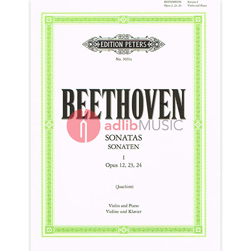 Beethoven - Sonatas Volume 1 Op12 Op23 & Op24 - Violin/Piano Accompaniment Peters P3031A