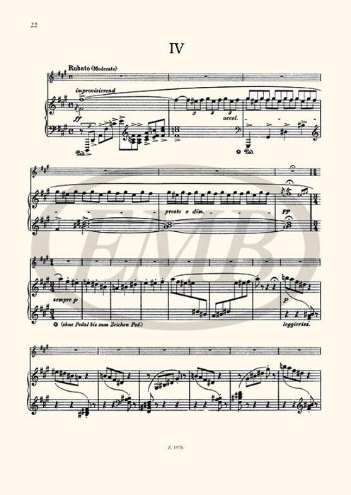 Weiner - Sonata #2 in F#min Op11 - Violin/Piano Accompaniment EMB Z1976