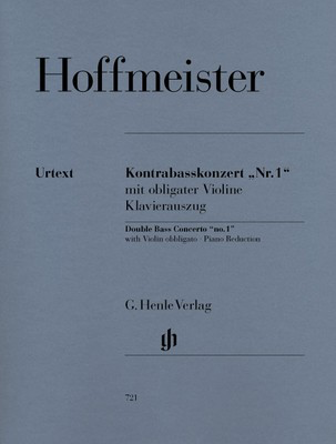 Concerto No. 1 - for Double Bass with Violin Obligato and Piano - Franz Anton Hoffmeister - Double Bass G. Henle Verlag