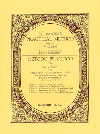 Hohmann - Practical Method Volume 1 - Violin Solo Schirmer 50326660