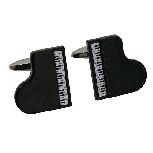 Cufflinks Black Grand Piano Shape