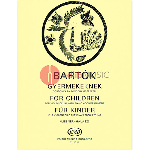 Bartok - For Children - Cello Arranged by Liebner EMB Z2325