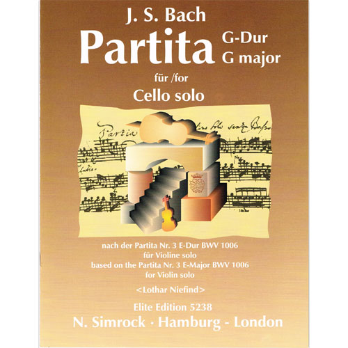 Bach - Partita #3 in Gmaj BWV1006 - Cello Simrock M221116581
