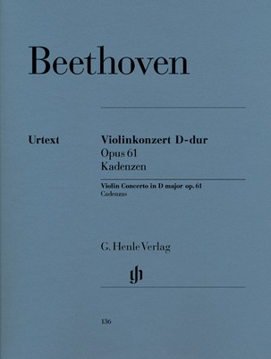 Cadenzas to Concerto Op. 61 - for Violin Solo - Ludwig van Beethoven - Violin G. Henle Verlag