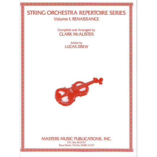 String Orchestra Repertoire Series Volume 1 Renaissance - Violin 3 Part M2277VLN3