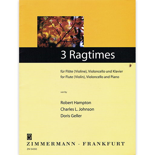 3 Ragtimes - Violin/Cello/Piano Accompaniment Zimmermann 1102836680