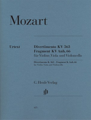Divertimento K 563 in E Flat major - for Violin, Viola and Cello - Wolfgang Amadeus Mozart - Viola|Cello|Violin G. Henle Verlag String Trio Parts