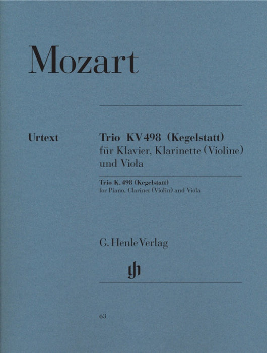 Mozart - Trio in EbMaj K498 - Clarinet/Viola/Piano Henle HN063