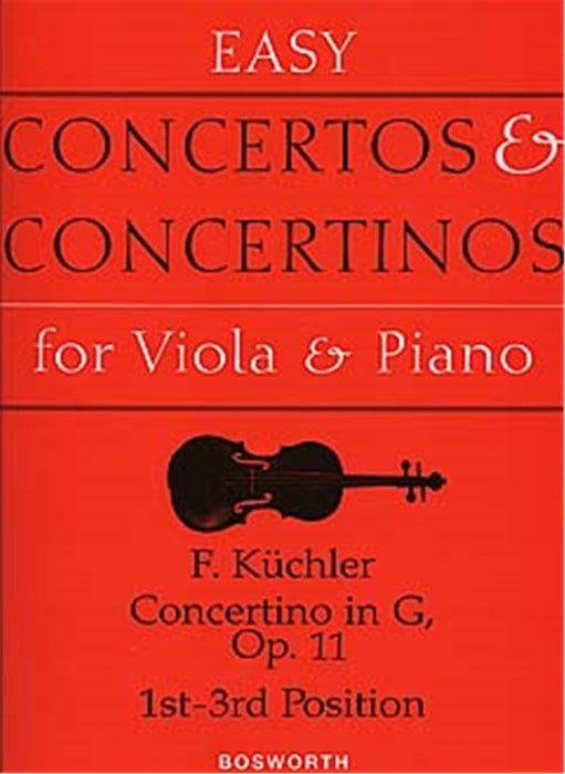 Kuchler - Concertino in GMaj Op11 - Viola/Piano Accompaniment Bosworth BOE004543