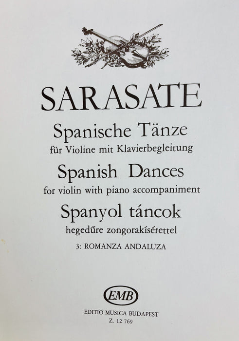 Sarasate - Romanza Andaluza, Op.22 No.1 - Violin/Piano Accompaniment EMB Z12769