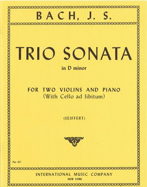 Bach - Trio in DMaj BWV1036 - 2 Violins/Piano (Cello ad lib) IMC IMC0417