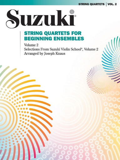 Suzuki String Quartets Beginner Ensemble Volume 2 - String Quartet 0282S