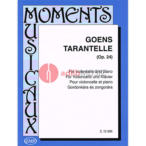 Van Goens - Tarantelle Op24 - Cello/Piano Accompaniment Editio Musica Budapest
