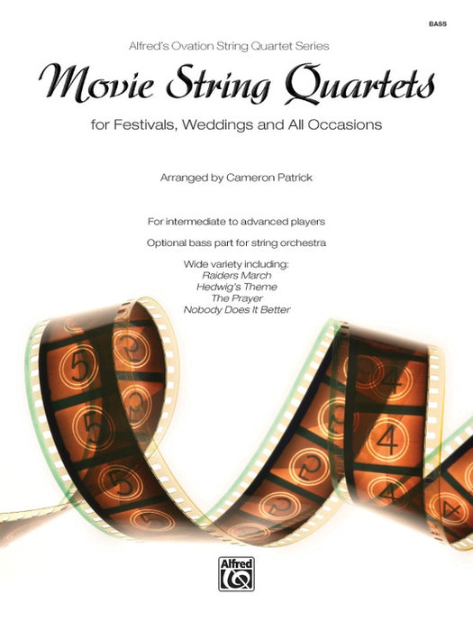 Movie String Quartets for Festivals, Weddings, and All Occasions - Double Bass Part arranged by Patrick Alfred 35309