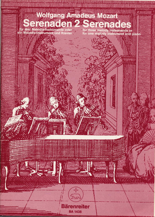 Mozart - Serenade #2 - String Trio Score/Parts Barenreiter BA1438