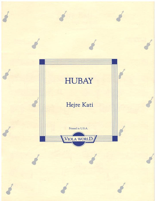 Hubay - Hejre Kati - Viola/Piano Accompaniment arranged by Arnold Viola World VWP000019