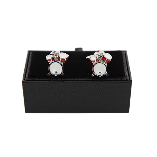 Cufflinks drum kit red.