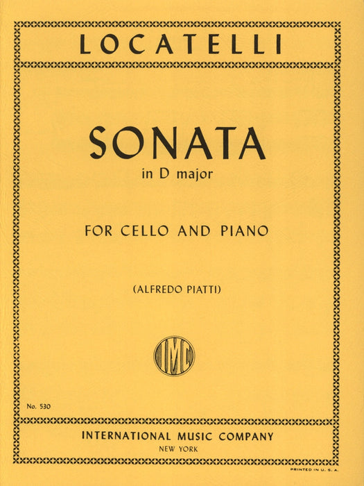Sonata in D Major for Cello and Piano