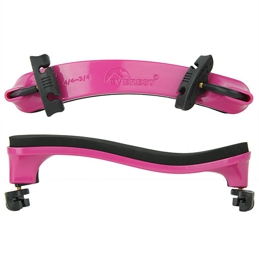 Everest Collapsible Violin Shoulder Rest Hot Pink 4/4-3/4