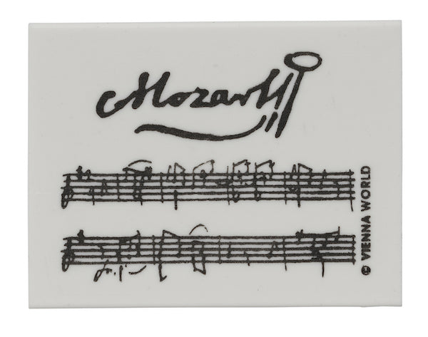 Eraser White with Mozart's Manuscript
