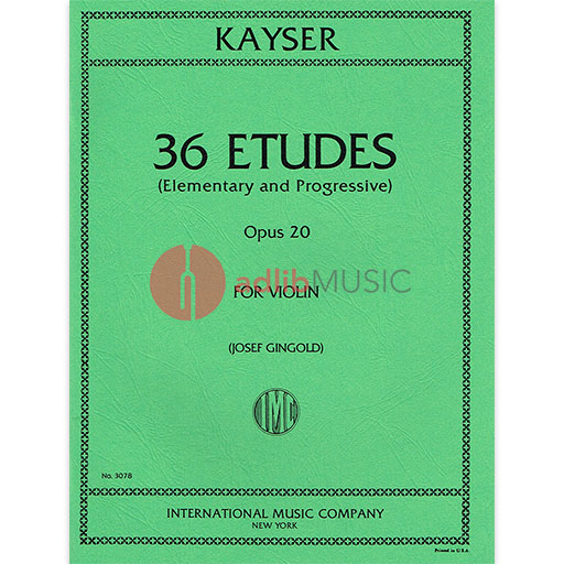 Kayser elementary and progressive deals studies for the violin
