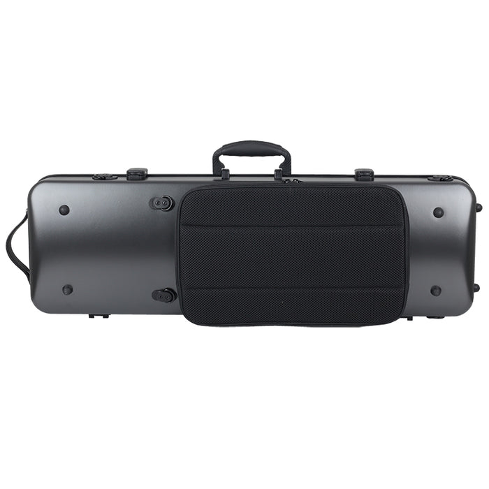 JML Polycarbonate 2.4 Oblong Violin Case Metallic Black 4/4