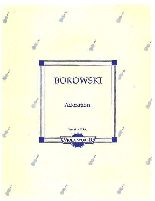 Borowski - Adoration - Viola/Piano Accompaniment arranged by Arnold Viola World VWP000073