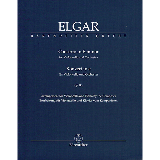 Elgar - Concerto in Emin Op85 - Cello/Piano Barenreiter BA9040A