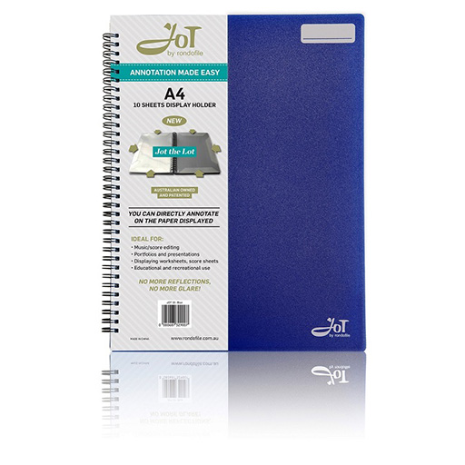 Rondofile Jot - 10 Pages Blue - Music Display Folder