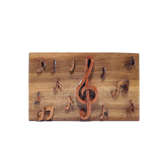 Secrets box with a treble clef & notes.