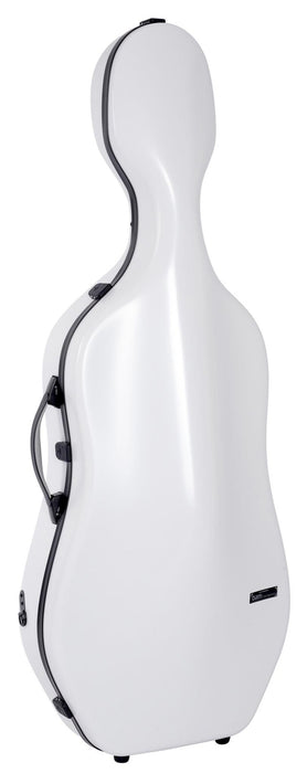 Cello Case - Bam Ice Supreme Hightech White with Black Fittings