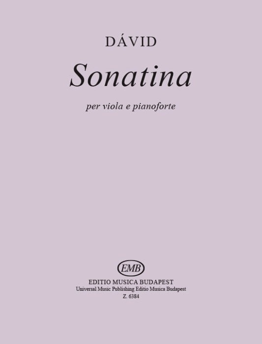 David - Sonatina - Viola/Piano Accompaniment EMB Z6384