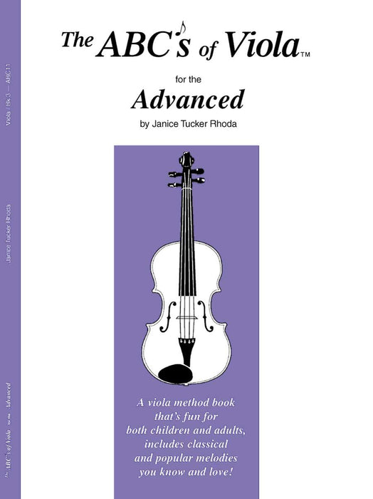 The ABC's of Viola for the Advanced Book 3 - Viola Book by Tucker Rhoda Fischer ABC11