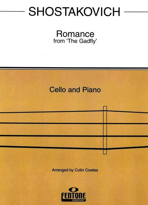 Shostakovich - Romance from 'Gadfly' - Cello/Piano Accompaniment Fentone F628
