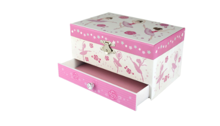 Ballet Jewellery Box Ulyana Ballerina Rectangular Shaped Box HeirloomLarge