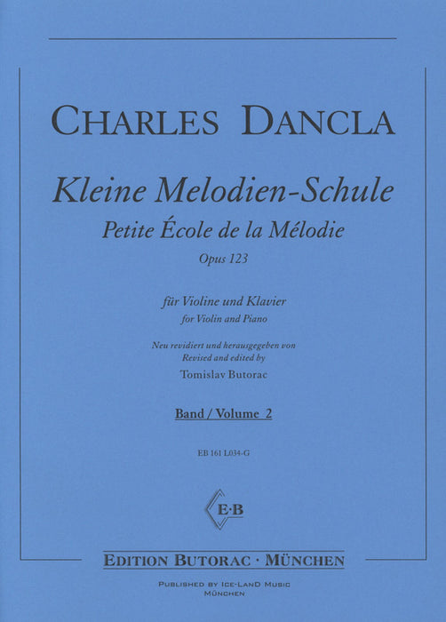 Dancla - Little School of Melodies Op123 Volume 2 - Violin/Piano Accompaniment edited by Butorac Iceland EB161L034-G