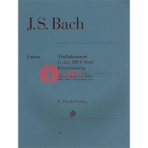 Bach - Concerto in Emaj BWV1042 - Violin/Piano Accompaniment Henle HN670