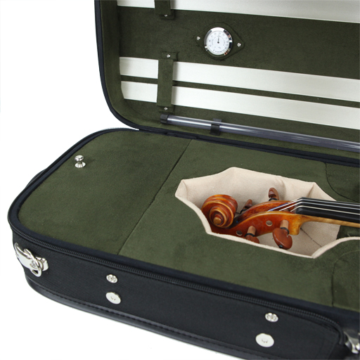SSC Sonata Oblong Violin Case Black/Cream-Olive 4/4