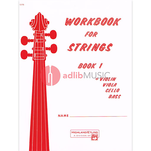 Workbook for Strings Book 1 - Violin Theory Book 13170