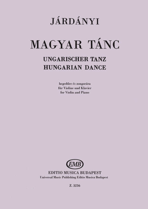 Jardanyi - Hungarian Dance - Violin/Piano Accompaniment EMB Z3236