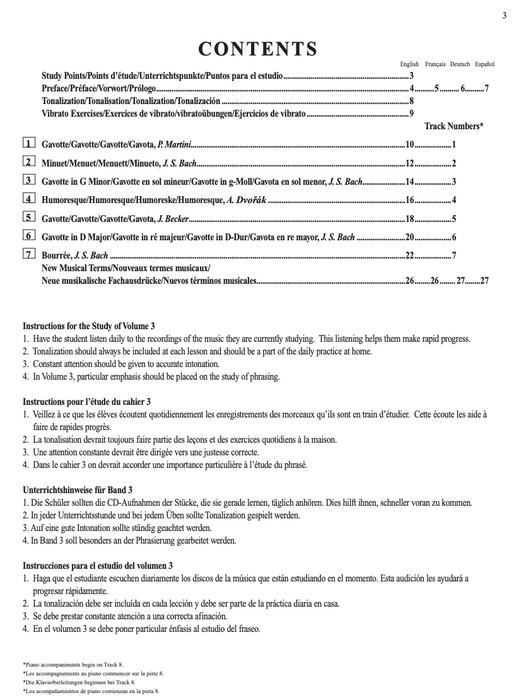 Suzuki Violin School Book/Vol. 3 International Edition - Violin Part with CD 48728
