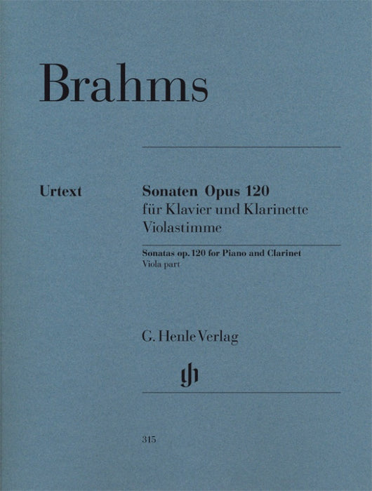 Brahms - Sonatas Op120/1 & 2 - Viola Part Henle HN315