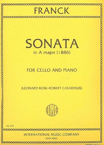 Franck - Sonata in Amaj - Cello/Piano Accompaniment edited by Rose & Delsart IMC IMC323