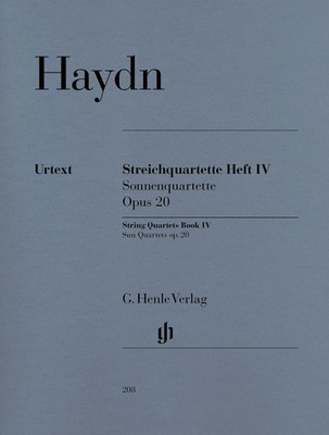 String Quartets Vol. 4 Op. 20 Nos 1-6 - Joseph Haydn - Viola|Cello|Violin G. Henle Verlag String Quartet Parts