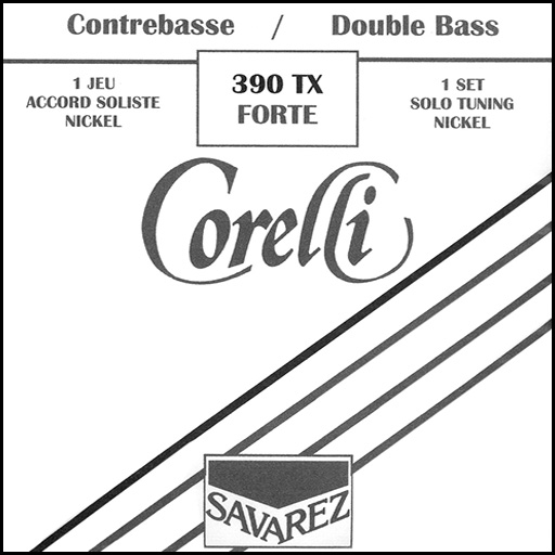 Corelli Double Bass String Set Solo Nickel Forte TX