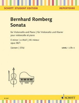 Romberg - Sonata in Emin Op38/1 - Cello/Piano Accompaniment Schott SE1007