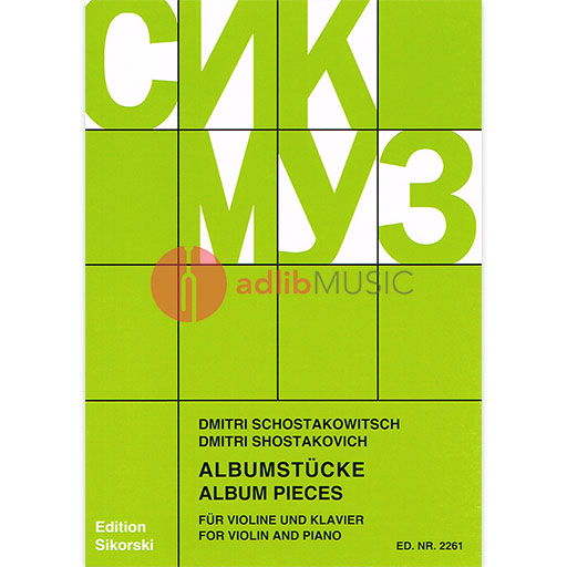 Shostakovich - Album Pieces - Violin/Piano Accompaniment Sikorski SIK2261