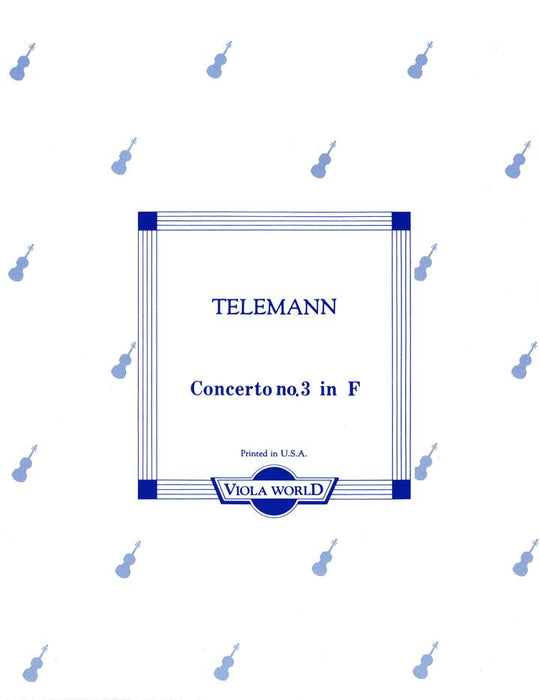Telemann - Concerto #3 in Fmaj - 4 Violas arranged by Arnold Viola World VWP000066